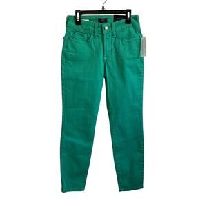 NYDJ Clarissa Ankle Green Skinny Jeans - Size 00P - NEW